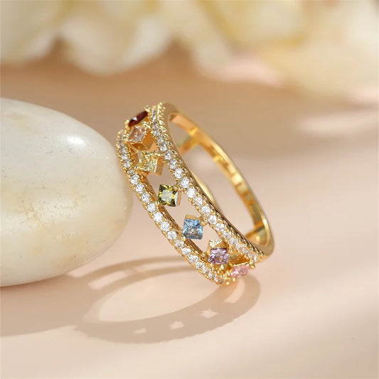 Multi Gemstone Ring